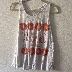 White flowery tank top